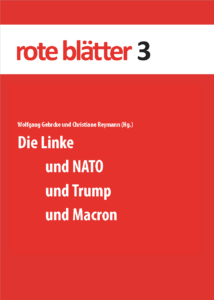 Deckblatt Rote Blätter 3 Die Linke und NATO und Trump und Macron